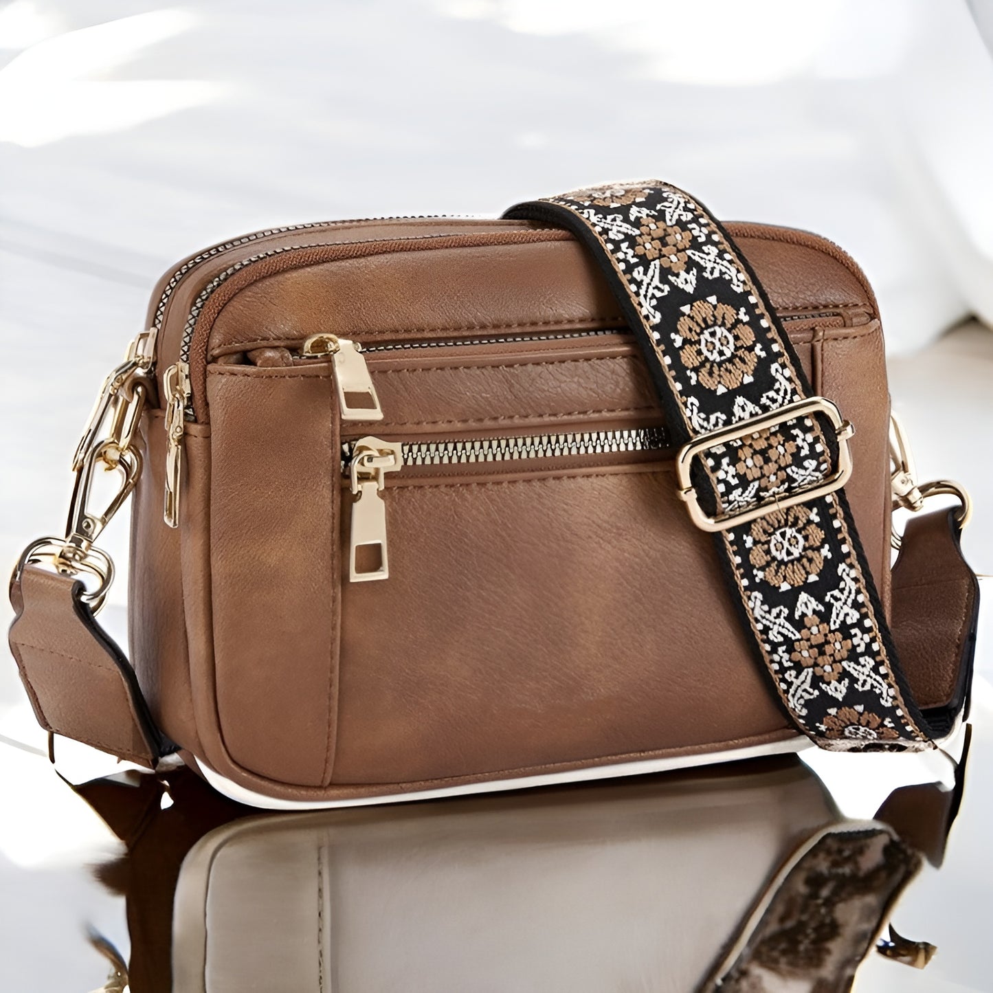 Francisca™ - Bolso de Hombro de Cuero Refinado