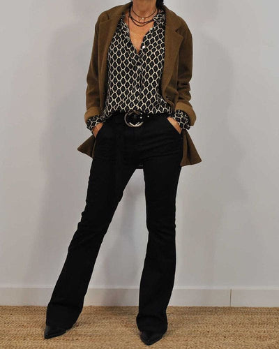 Rosa™ | Blusa Midi de V-neck Relajada