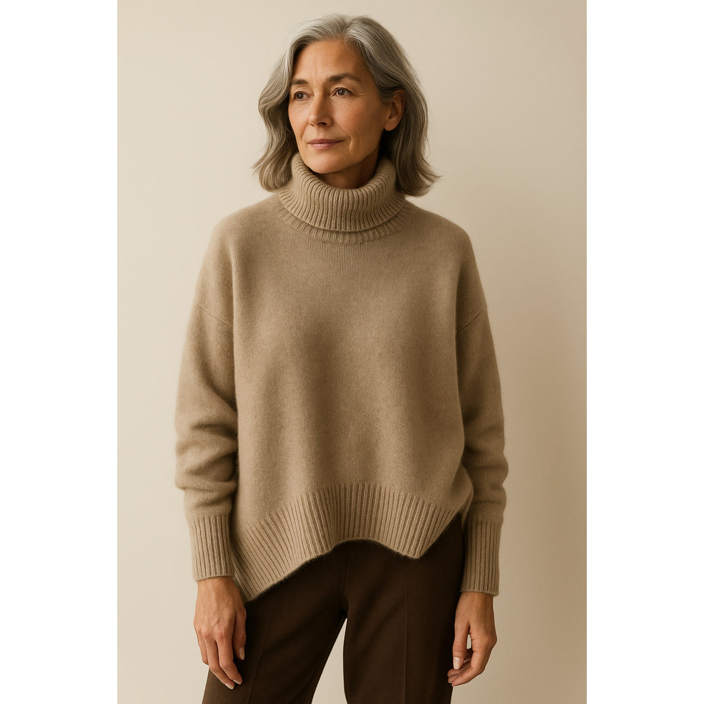 Emilia™ | Suéter Suave de Cuello Alto