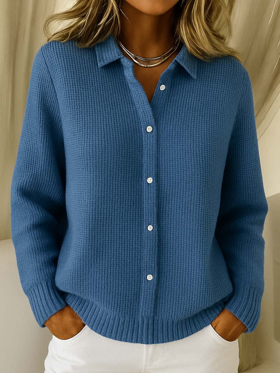 Eva™ | Cardigan de botones clásica de punto