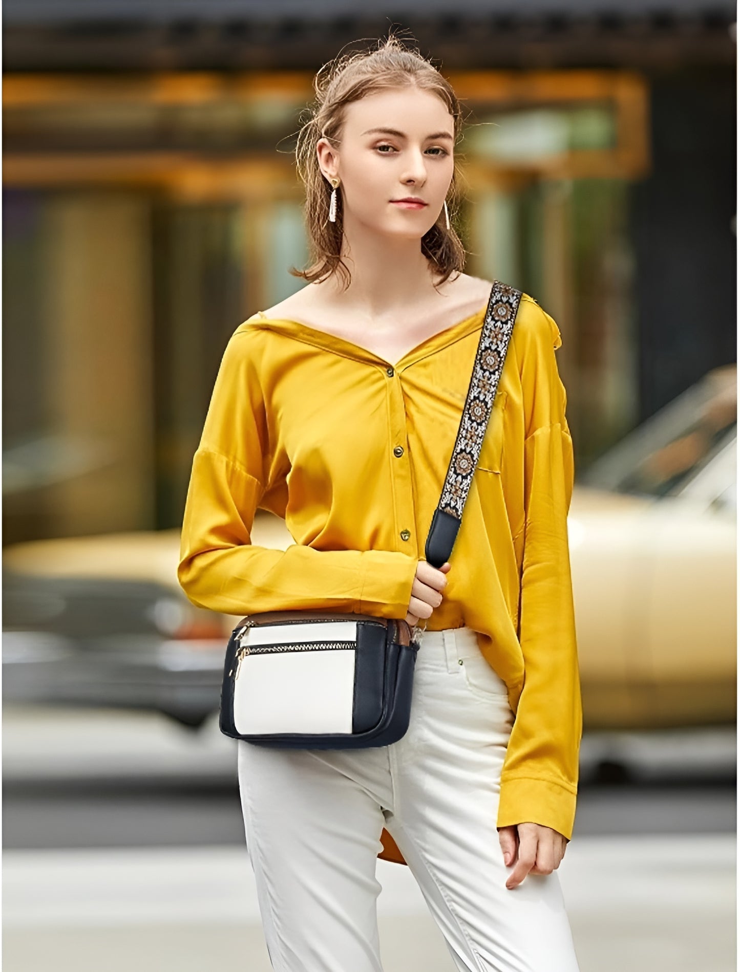 Francisca™ - Bolso de Hombro de Cuero Refinado